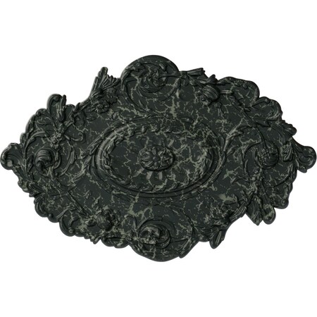 Ekena Millwork Strasbourg Ceiling Medallion, Hand-Painted Painted Turtle Crackle, 30 1/2"W x 20"H x 1 1/2"P CM30SGPTC